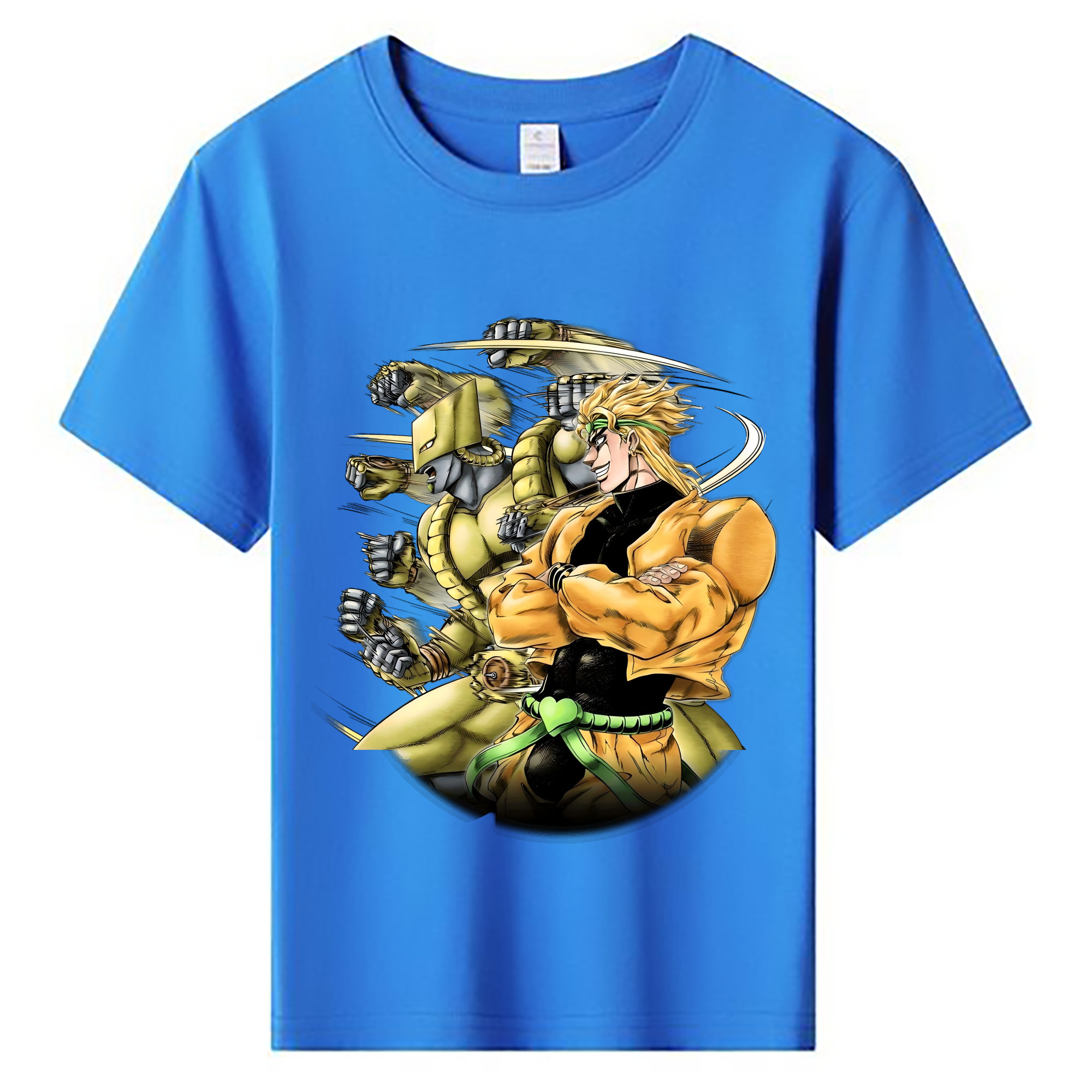 （画像用） ジョジョの奇妙な冒険 ディオ?ブランドー JoJo's Bizarre Adventure Dio Brando 綿100％キッズTシャツ（フロントプリント）